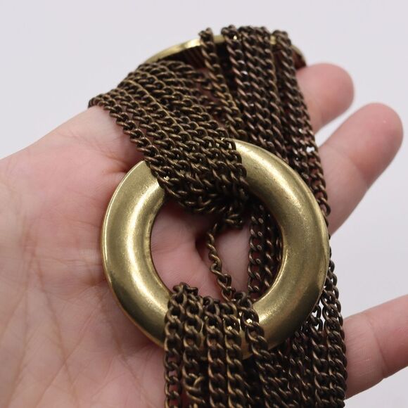 Calvin Klein Gold Tone Chain Belt Y2K 44" - Picture 6 of 8